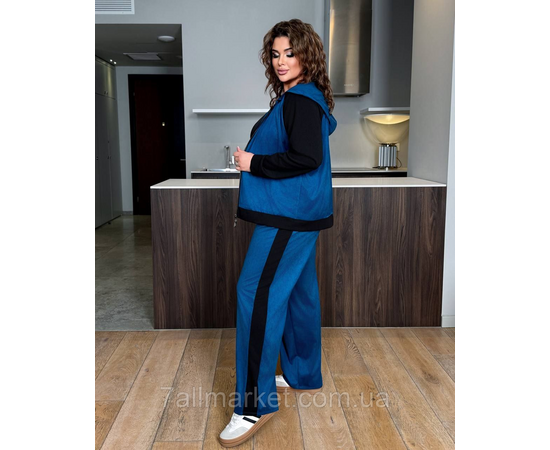 Фотография Костюм женский прогулочный замша+трикотаж (46-60) "LADA" недорого от прямого поставщика, изображение 3