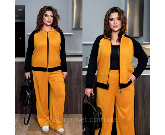Фотография Костюм женский прогулочный замша+трикотаж (46-60) "LADA" недорого от прямого поставщика, изображение 2