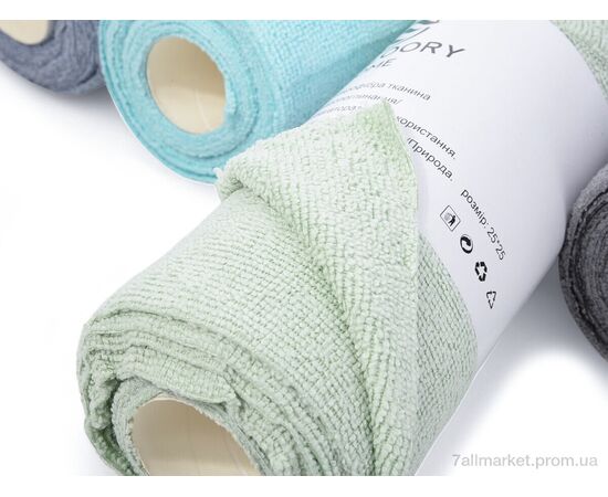 Фотография Полотенце  4143 (12454) mix 25х25 (6 шт. р.сетка 25-25) "Obuvok" недорого оптом от прямого поставщика, изображение 2