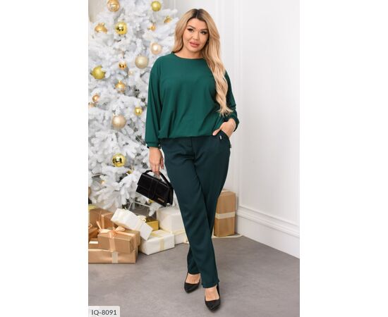 Фотография Костюм двойка женский большие размеры р.48-50;52-54;56-58;60-62 (3цв) "BELUZA" купить недорого от прямого поставщика, изображение 2