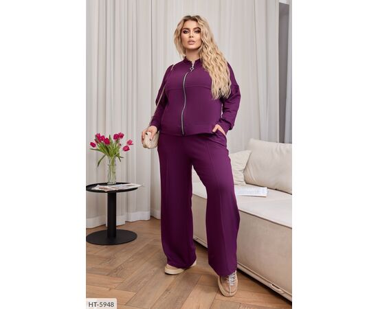 Фотография Костюм женский со штанами большие размеры р.50-52;54-56;62-64;58-60 (8цв) "LETTI" купить недорого от прямого поставщика, изображение 6