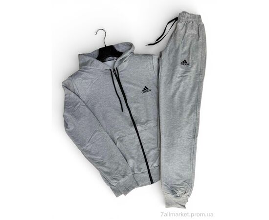 Фотография Спортивный костюм мужской Весна/осень 02Ad св.сірий (4 шт. р.сетка M-2XL) "Sport style" недорого оптом от прямого поставщика, изображение 2