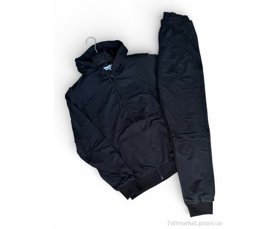 Фотография Спортивный костюм мужской Весна/осень 02Ads чорний (4 шт. р.сетка M-2XL) "Sport style" недорого оптом от прямого поставщика, изображение 2