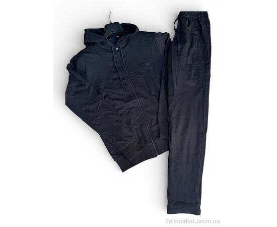 Фотография Спортивный костюм мужской Весна/осень 01Ads чорний (4 шт. р.сетка M-2XL) "Sport style" недорого оптом от прямого поставщика, изображение 2