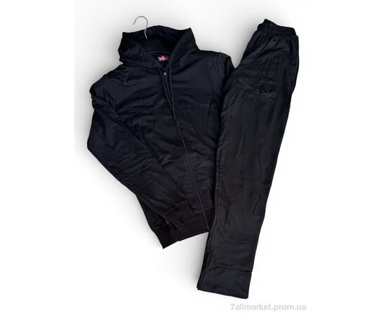 Спортивний костюм чоловічий Весна/осінь 01Pu чорний (4 шт. р.сіткаM-2XL) "Sport style" недорого оптом від прямого постачальника, зображення 2