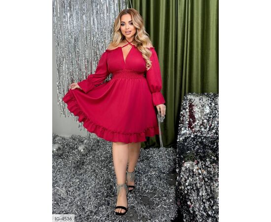 Фотография Женское стильное платье костюмка р.50-52;54-56;58-60;50;52 "VIKA" купить недорого от прямого поставщика, изображение 5