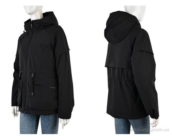 Фотография Куртка женская Весна/осень 570-1 black (5 шт. р.сетка S-2XL) "Tepla" недорого оптом от прямого поставщика, изображение 3