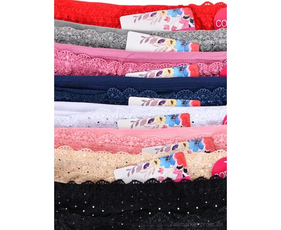 Фотография Трусы Весна/осень X3873 (12199) mix (12 шт. р.сетка 3XL-5XL) "Obuvok" недорого оптом от прямого поставщика, изображение 2