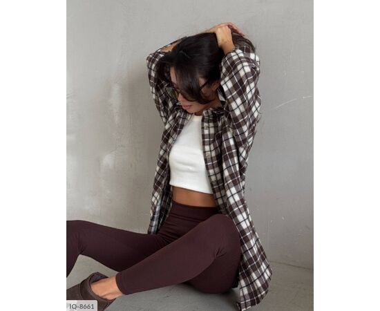 Жіноча фланелева сорочка р.УНИВЕРСАЛЬНЫЙ "ANNVER" купити недорого від прямого постачальника, зображення 3