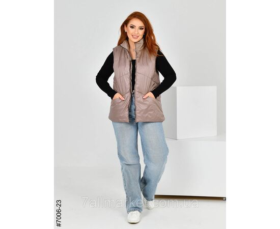 Фотография Жилетка женская на холлофайбере полубатал 48,50,52 (3цв) "NOWEMBER" недорого от прямого поставщика, изображение 2