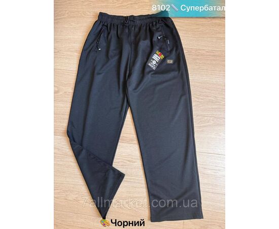 Спортивні штани чоловічі прямі/супер-батал р-ри 5хл-9хл( 58-66)(3кв) "NICOLAS" недорого від прямого постачальника, зображення 3