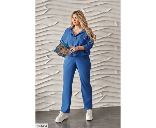 Фотография Костюм женский джинсовый большие размеры р.50-52;54-56;58-60;62-64 "LETTI" купить недорого от прямого поставщика, изображение 19