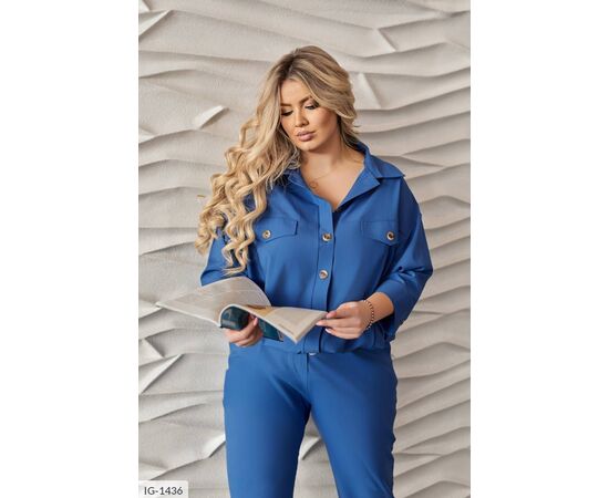 Фотография Костюм женский джинсовый большие размеры р.50-52;54-56;58-60;62-64 "LETTI" купить недорого от прямого поставщика, изображение 18