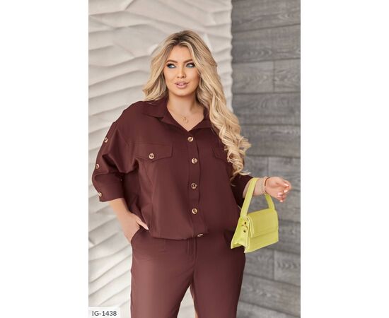 Фотография Костюм женский джинсовый большие размеры р.50-52;54-56;58-60;62-64 "LETTI" купить недорого от прямого поставщика, изображение 16