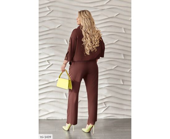 Фотография Костюм женский джинсовый большие размеры р.50-52;54-56;58-60;62-64 "LETTI" купить недорого от прямого поставщика, изображение 2