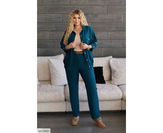 Фотография Костюм женский джинсовый большие размеры р.50-52;54-56;58-60;62-64 "LETTI" купить недорого от прямого поставщика, изображение 10