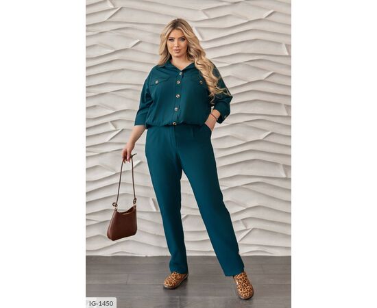 Фотография Костюм женский джинсовый большие размеры р.50-52;54-56;58-60;62-64 "LETTI" купить недорого от прямого поставщика, изображение 12