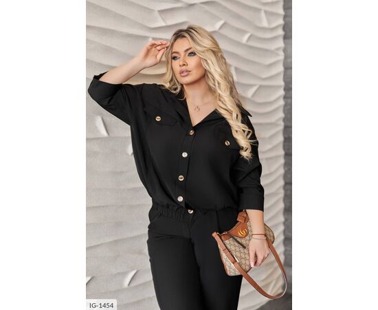 Фотография Костюм женский джинсовый большие размеры р.50-52;54-56;58-60;62-64 "LETTI" купить недорого от прямого поставщика, изображение 14