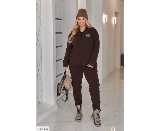 Фотография Женский костюм на флисе  батальные размеры р.50-52;54-56;58-60;62-64 (5цв) "LETTI" купить недорого от прямого поставщика, изображение 5