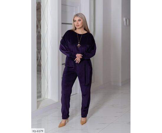 Фотография Костюм брючный женский большие размеры р.50-52;54-56;58-60;62-64 (4цв) "LETTI" купить недорого от прямого поставщика, изображение 4