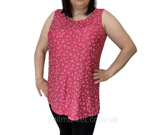 Майка жіноча стильна напівбатал р-ри XL-5XL (мікс кв) "NICOLAS" недорого від прямого постачальника, зображення 2