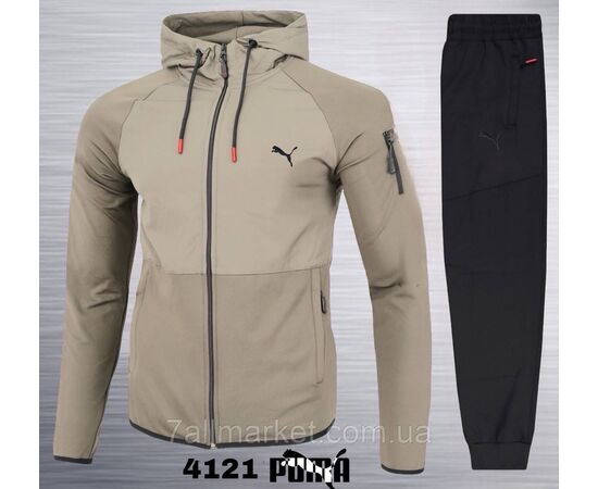 Спортивний чоловічий костюм на байці Пума розміри M-3XL (6 кв) "REMAIN" купити недорого від прямого постачальника, зображення 6