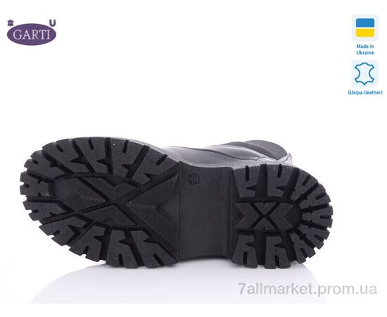 Черевики жіночі стильні Весна/осінь 361 Чорна шкіра байка (6 пар р.36-40) "Garti" недорого оптом від прямого постачальника, зображення 2