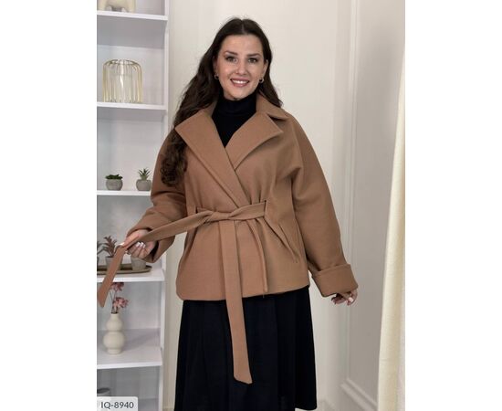 Фотография Женское кашемировое пальто БАТАЛ р.48-50;52-54;56-58 (3цв) "VLADA" купить недорого от прямого поставщика, изображение 3