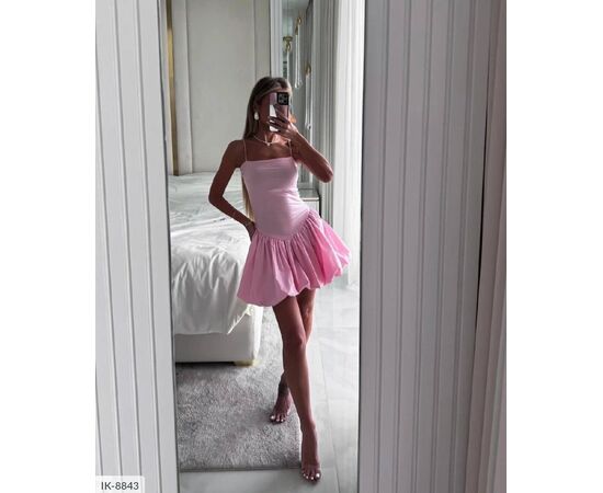 Фотография Платье женское молодежное коттоновое р.S-M;M-L (2цв) "ANNVER" купить недорого от прямого поставщика, изображение 3