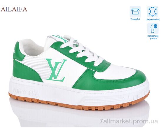 Кросівки жіночі модні Весна/осінь 2056 w.green (8 пар р.36-41) "Ailaifa" недорого оптом від прямого постачальника, зображення 2