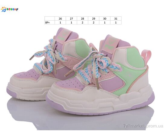 Кросівки дитячі модні Весна/осінь BE3417-2B (8 пар р.26-31) "Bessky-Kellaifeng" недорого оптом від прямого постачальника, зображення 2