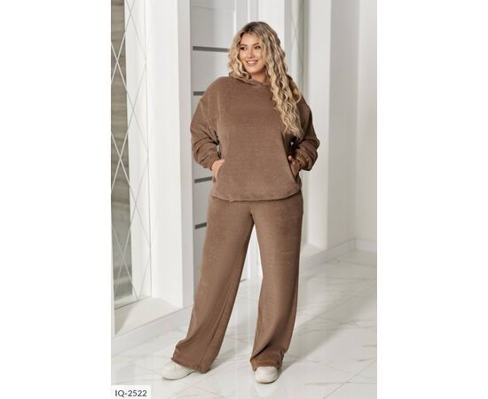 Фотография Женский прогулочный костюм со штанами большие размеры р.50-52;54-56;58-60;62-64 "LETTI" купить недорого от прямого поставщика, изображение 5