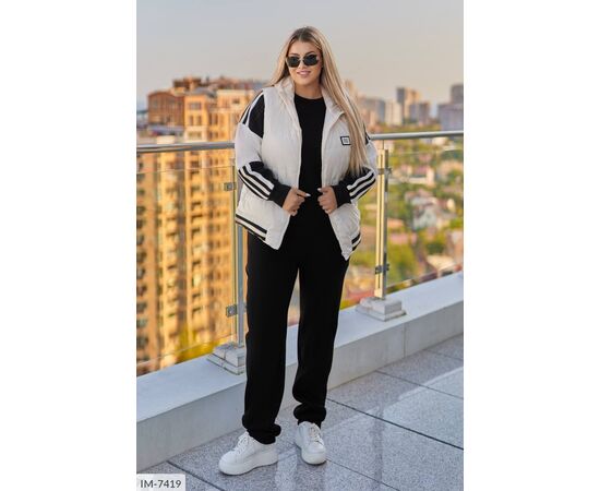 Фотография Женский прогулочный костюм со штанами большие размеры р.50-52;54-56;58-60;62-64 "LETTI" купить недорого от прямого поставщика, изображение 11