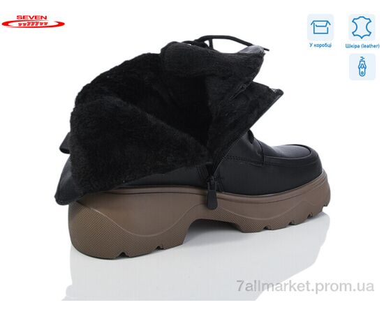 Черевики жіночі стильні Зима 777-CQ180 (6 пар р.36-41) "Seven" недорого оптом від прямого постачальника, зображення 2