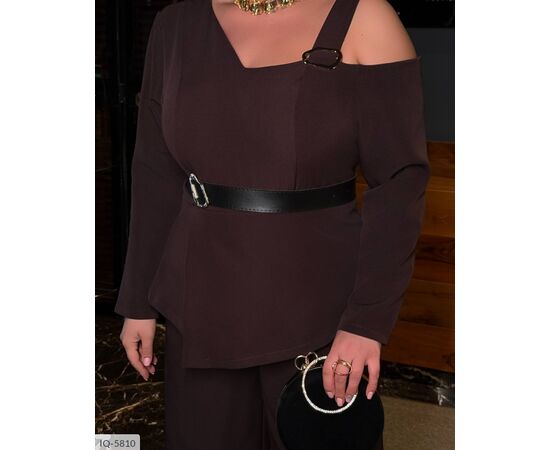 Фотография Костюм двойка женский большие размеры р.48-50;52-54;56-58;62-64;46-48;50-52;54-56;58-60 (3цв) "VLADA" купить недорого от прямого поставщика, изображение 10