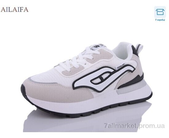 Фотография Кроссовки женские модные Весна/осень T813-2 white (8 пар р.36-41) "Ailaifa" недорого оптом от прямого поставщика, изображение 2