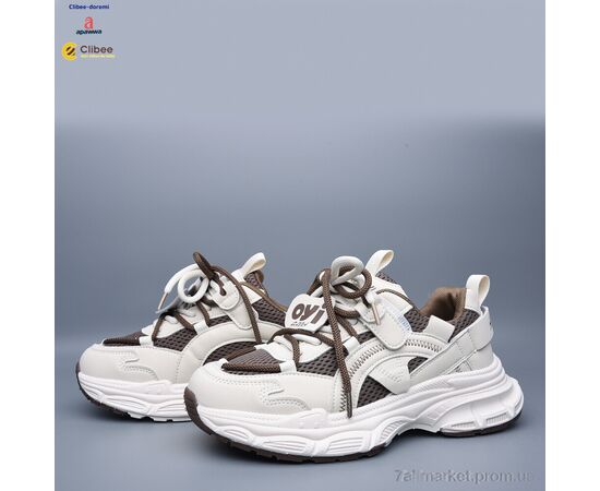 Фотография Кроссовки женские модные Весна/осень N771 brown (3 пар р.38-40) "Clibee-Doremi" недорого оптом от прямого поставщика, изображение 2