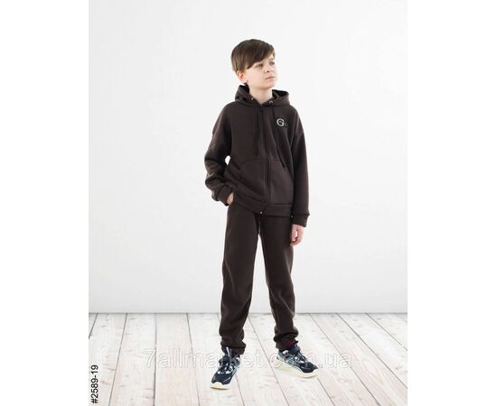 Спортивний костюм на блискавці тринитка на флісі підліток 36,38,40,42 (6кв) "NOWEMBER", зображення 2