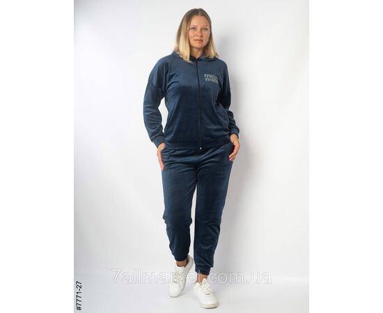Спортивний костюм жіночий велюр напівбатал 48,50,52 (9кв) "NOWEMBER" недорого від прямого постачальника, зображення 5