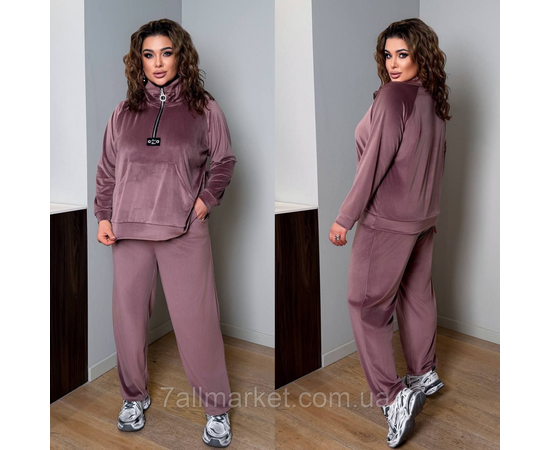 Костюм 2-ка жіночий спортивний велюровий (42-60) "LADA" недорого від прямого постачальника, зображення 2