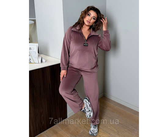 Костюм 2-ка жіночий спортивний велюровий (42-60) "LADA" недорого від прямого постачальника, зображення 3