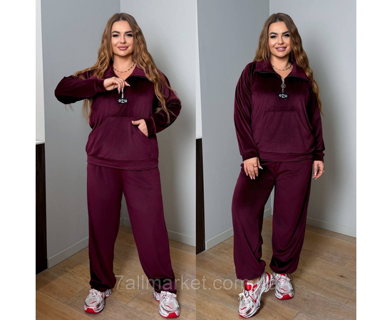 Костюм 2-ка жіночий спортивний велюровий (42-60) "LADA" недорого від прямого постачальника, зображення 2