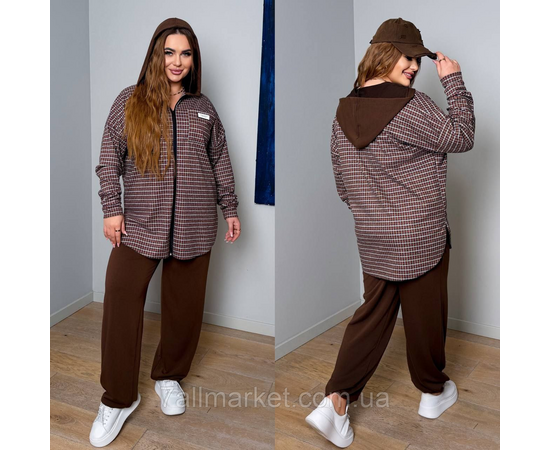 Костюм 2-ка жіночий прогулянковий комбінований (42-60) "LADA" недорого від прямого постачальника, зображення 2