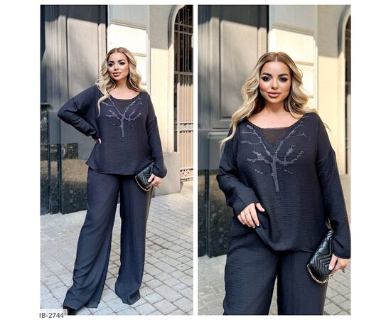 Костюм жіночий напівбатальний лляний р.50-52;54-56;58-60 (4кол.) "VIKA" купити недорого від прямого постачальника, зображення 9