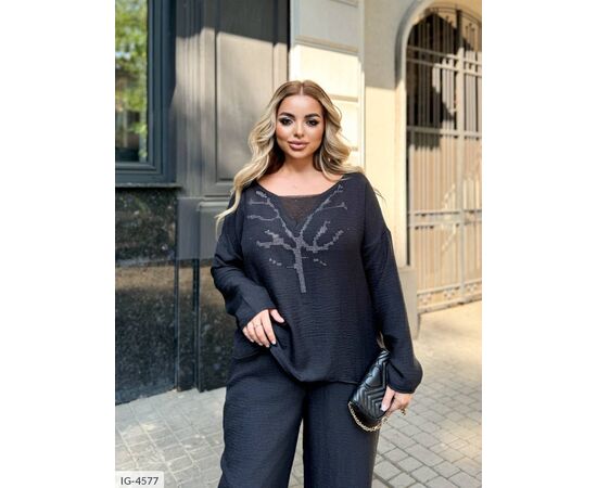 Костюм жіночий напівбатальний лляний р.50-52;54-56;58-60 (4кол.) "VIKA" купити недорого від прямого постачальника, зображення 16