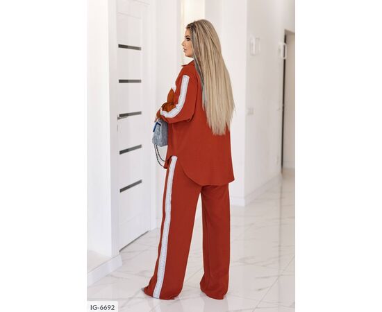 Фотография Костюм женский двойка брюки и рубашка большие размеры р.50-52;54-56;58-60;62-64 (5цв) "LETTI" купить недорого от прямого поставщика, изображение 10