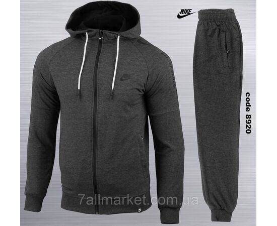 Фотография Спортивный мужской костюм на молнии NIKE размеры S-2XL (4цв) "REMAIN" недорого от прямого поставщика, изображение 2