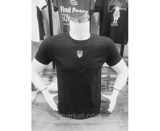 Фотография Футболка мужская патриотическая с Тризубом  р.M-3XL (4цв) "MODY" недорого оптом от прямого поставщика, изображение 7