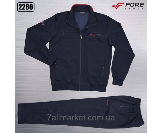 Спортивний чоловічий костюм на блискавці FORE розміри L-3XL (6 кв) "REMAIN" недорого від прямого постачальника, зображення 2