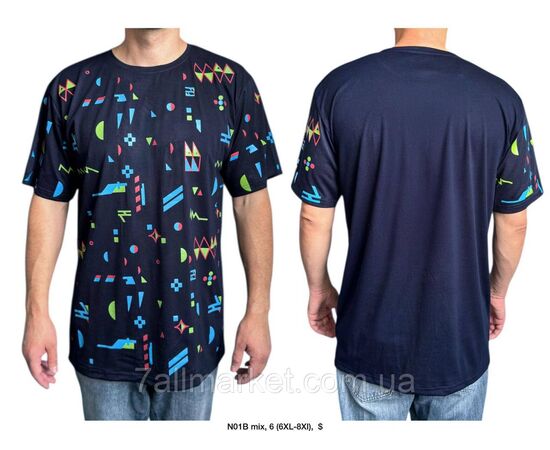 Фотография Футболка мужская стильная с принтом батал  р 54-62 (микс) "MODY" недорого оптом от прямого поставщика, изображение 3